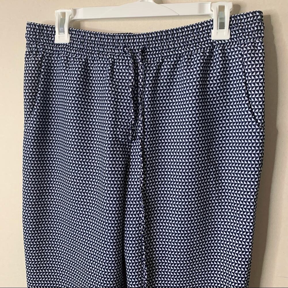 JCrew Factory Drapey Drawstring Pull On Pants Blu… - image 2